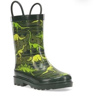 Brand New KIDS DINO QUEST RAIN BOOT - OLIVE